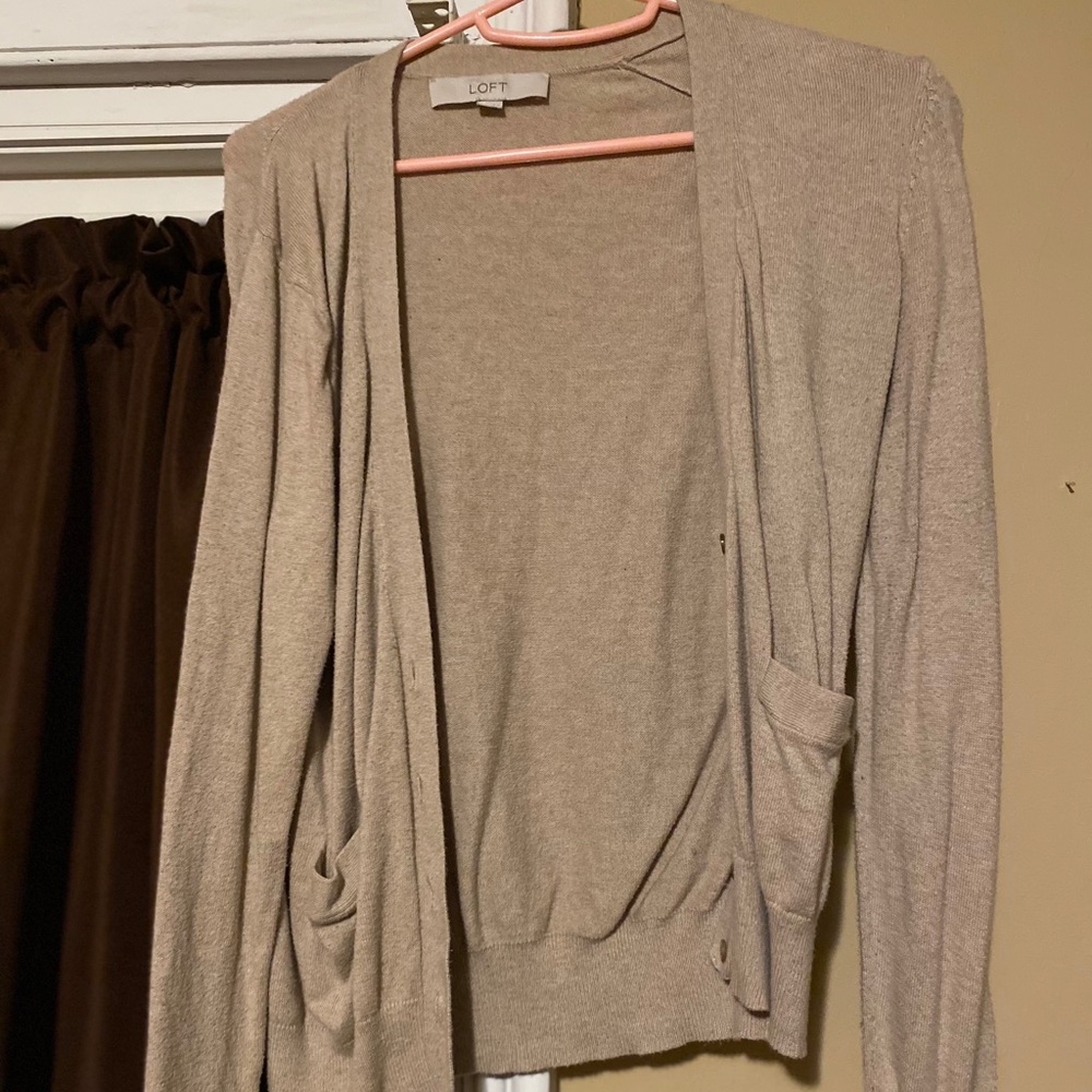 Tan cardigan